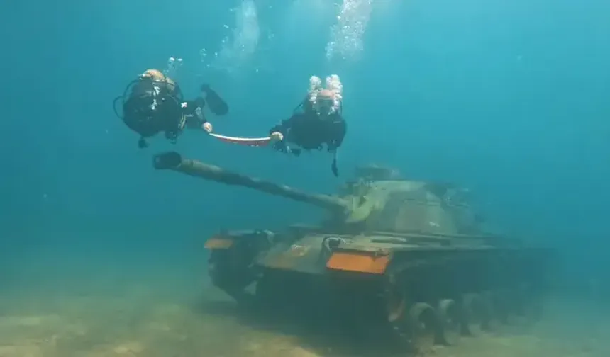 Saros’ta su altındaki tank, dalış turizmini hareketlendirdi